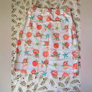 Disney Parks Orange Bird Print Pull-On Skirt Size M